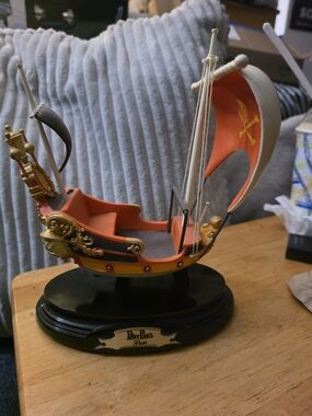 Peter Pan's Flight Pirate Ship Collectible - Orange & Gold Display